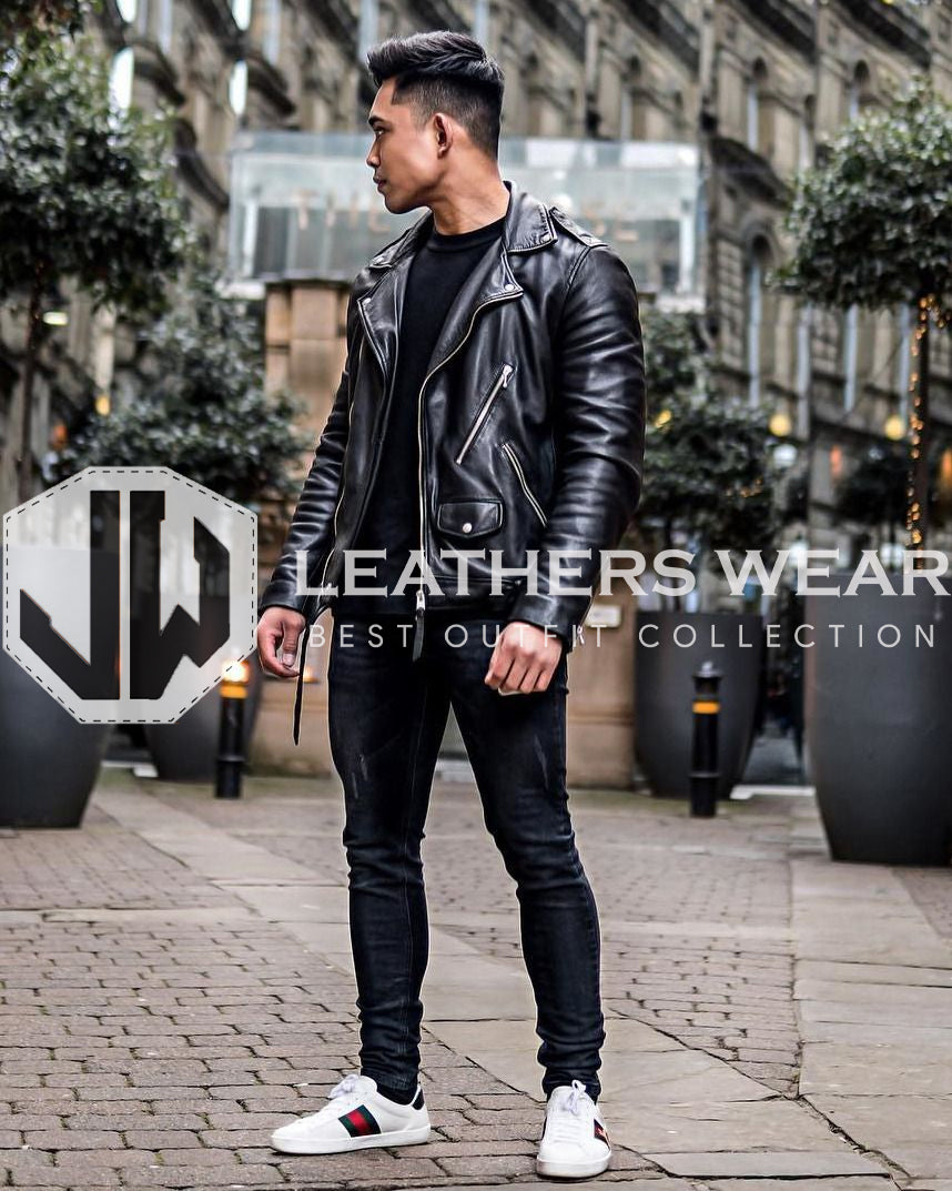 How to Dress Up a Black Leather Jacket for Formal Events