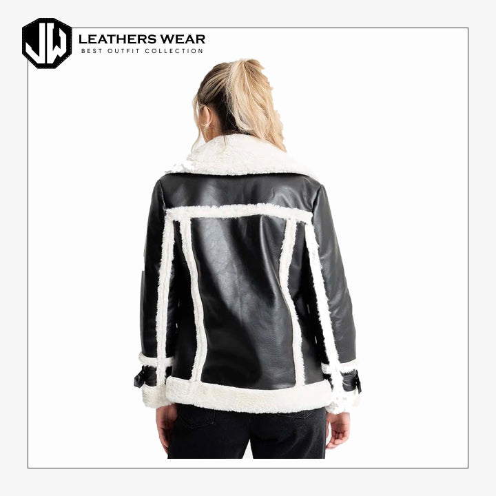 Womens Shearling Coat Leathers Wear