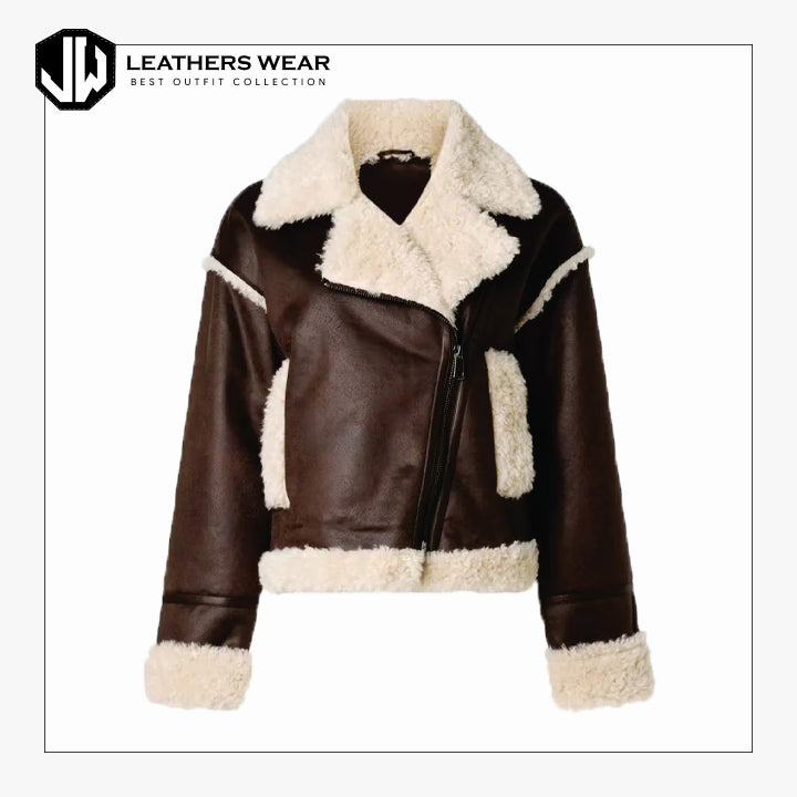 Aviator Biker Jacket Womens