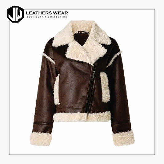 Aviator Biker Jacket Womens