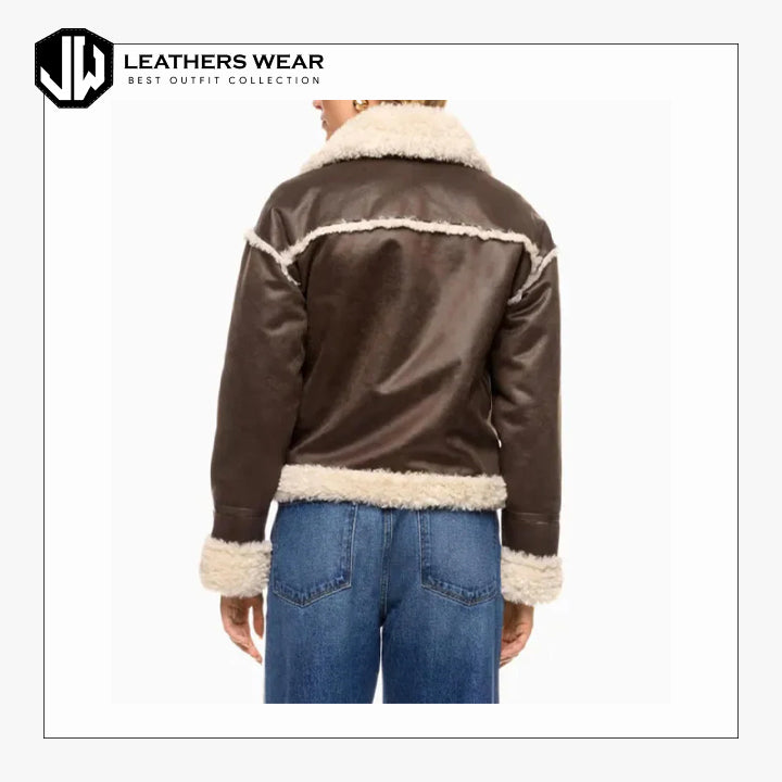 Aviator Biker Jacket Womens