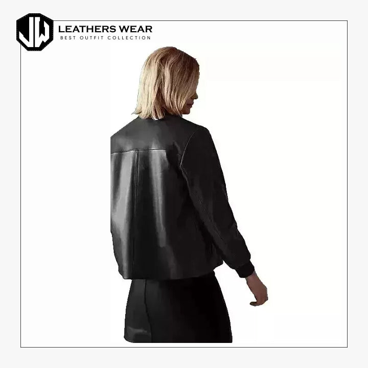 Aviator Jacket Leather Womens