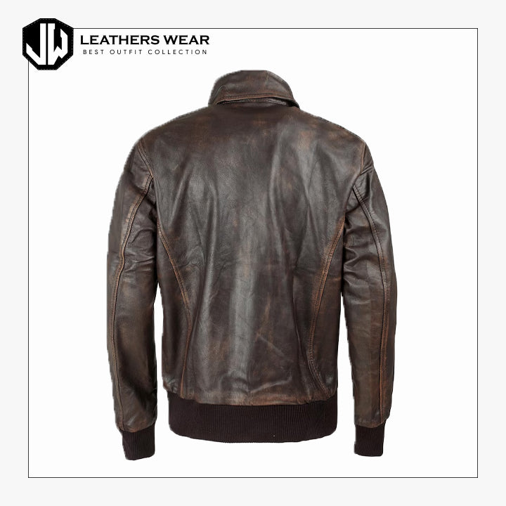 Handmade Aviator RAF Flight Bomber Jacket Leathers Wear