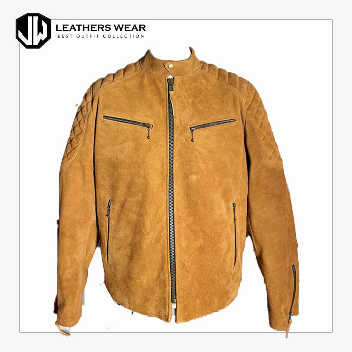 Biker Jacket Men Suede