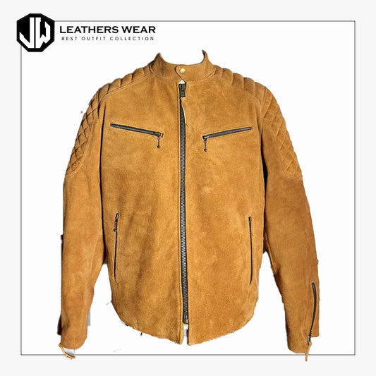 Biker Jacket Men Suede