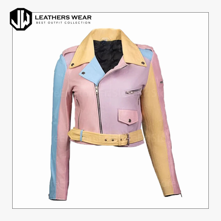 Biker Leather Jacket for Women Leathers Wear