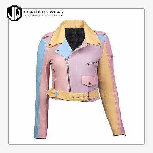 Biker Leather Jacket for Women Leathers Wear
