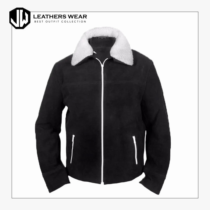 Black Biker Suede Jacket