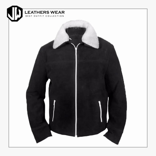 Black Biker Suede Jacket