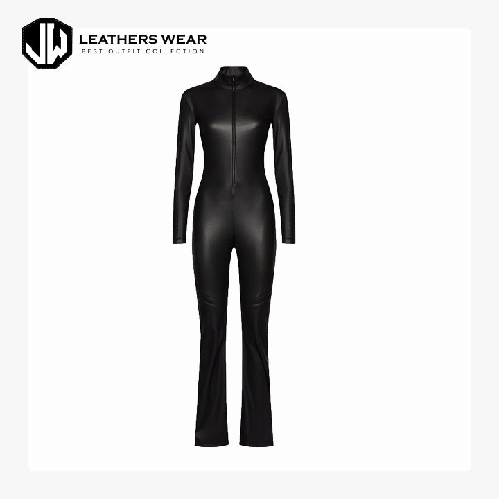 Black Leather Jumpsuit Leathers Wear
