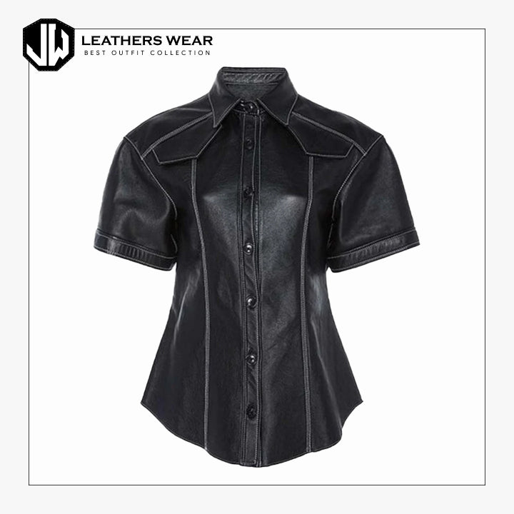 Black Leather Shirt Leathers Wear