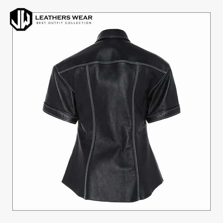 Black Leather Shirt Leathers Wear
