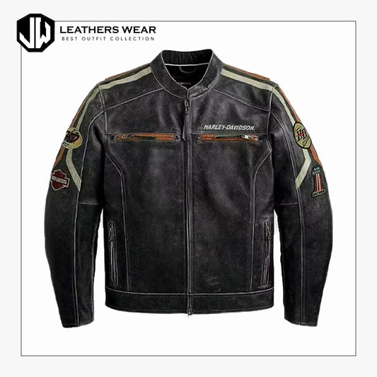 Black Motorcycle Jacket Leathers Wear