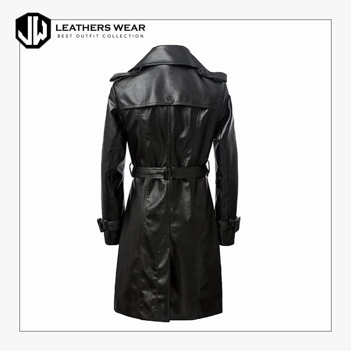 Black Trench Coat Women Leathers Wear