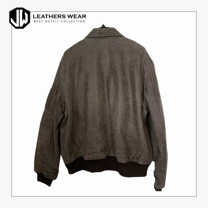 Boeing Tan Flight Leather Bomber Jacket