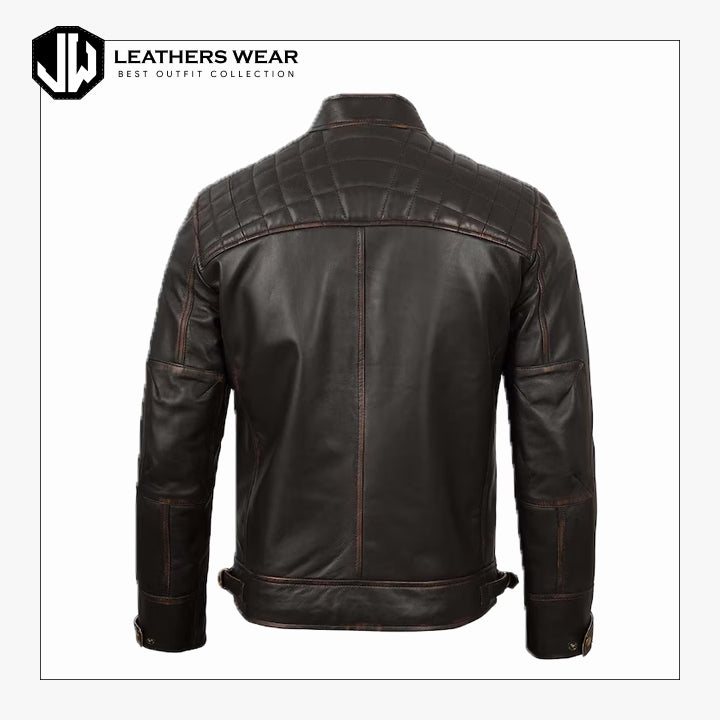 Brown Leather Motorcycle Jacket