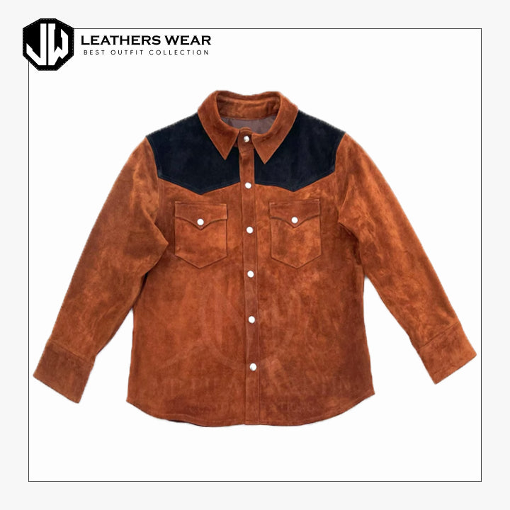 Brown Leather Shirt