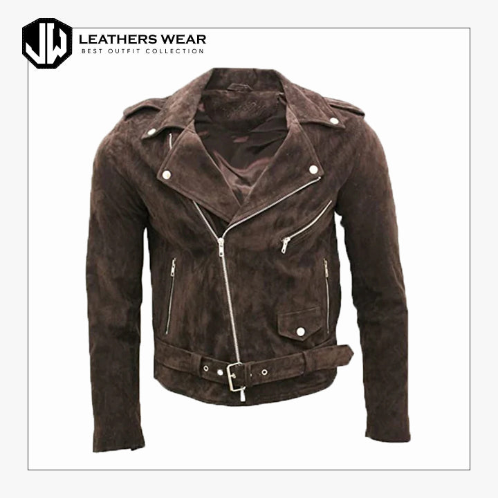 Brown Leather Suede Jacket Leathers Wear