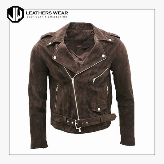 Brown Leather Suede Jacket Leathers Wear
