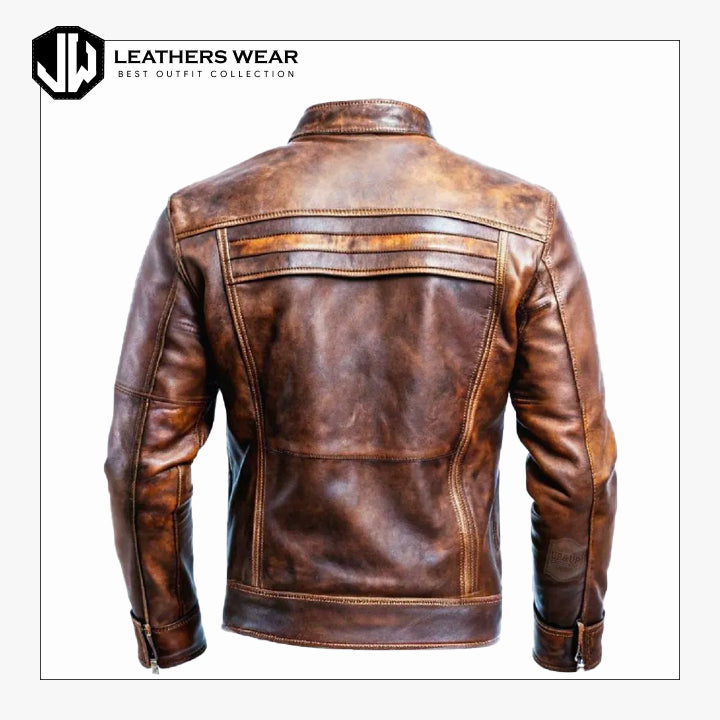 Brown Motorcycle Jacket Leathers Wear
