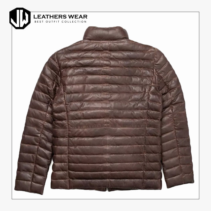 Mens Classic Brown Puffer Jacket
