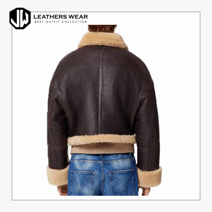 Brown aviator Leather jacket Womens Leathers Wear