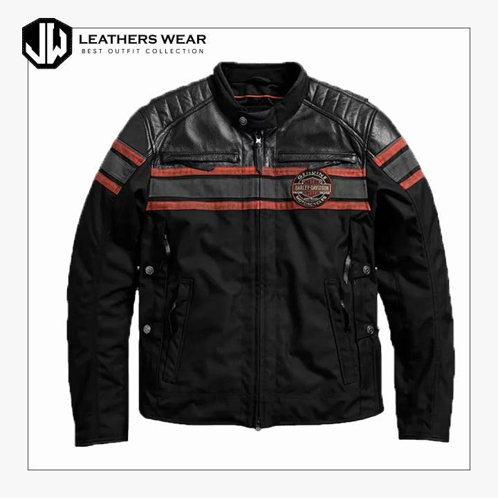 Cordura & Leather Biker Jacket Leathers Wear