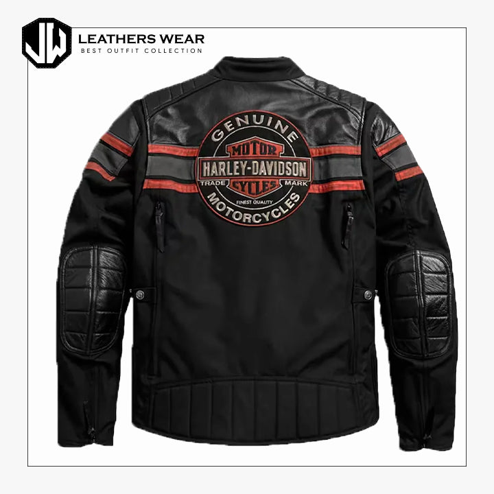 Cordura & Leather Biker Jacket Leathers Wear