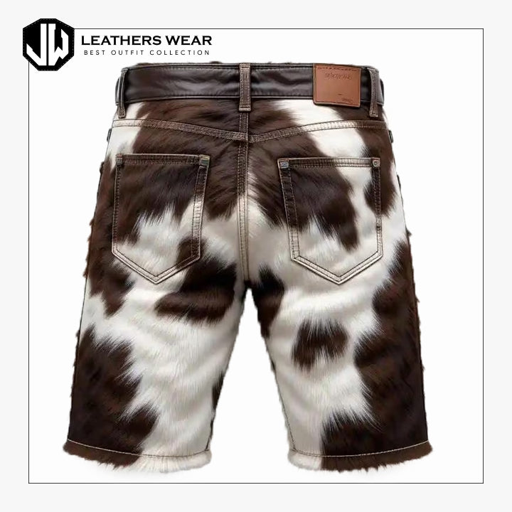 Cowhide Leather Shorts for Men