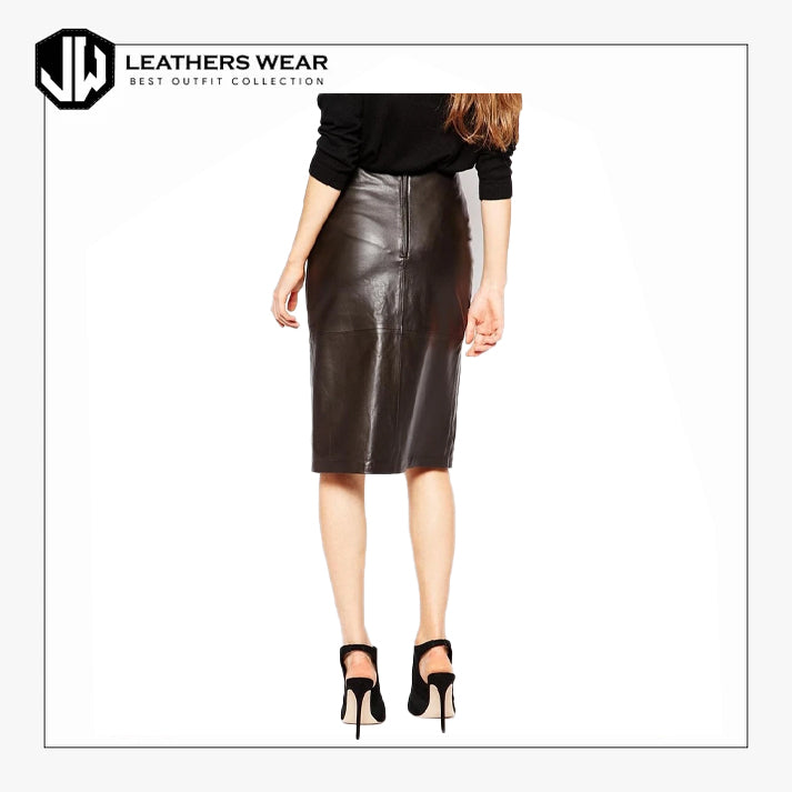 Dark Brown Leather Skirt