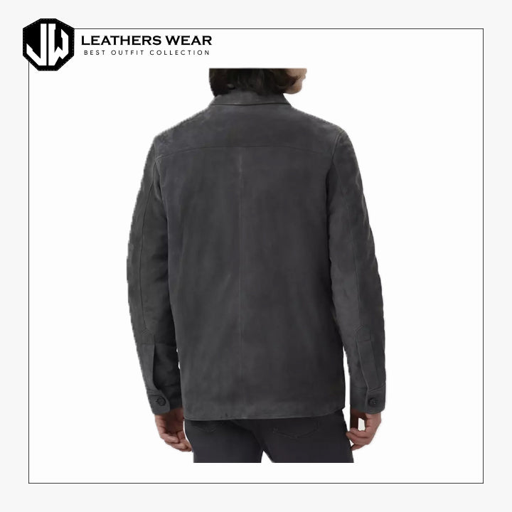 Dark Gray Leather Shirt