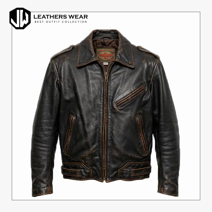 Distressed Vintage Leather Jacket