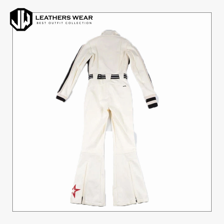 Faux Leather Ski Suit