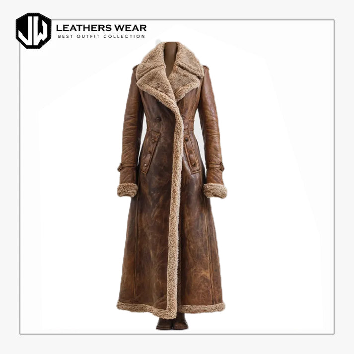 Faux Shearling Coat Womens