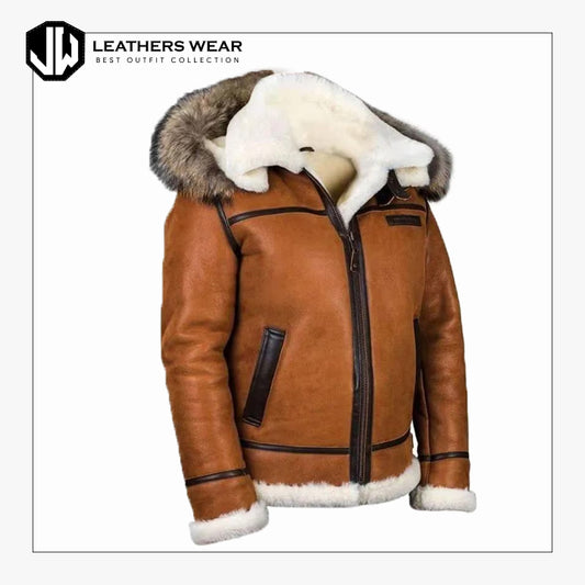 Genuine Sheepskin Fur Leather Jacket
