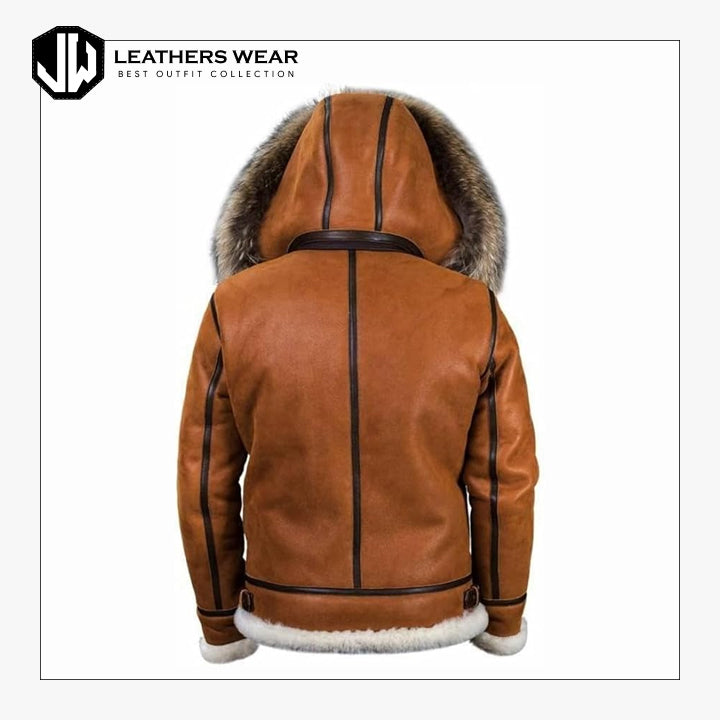 Genuine Sheepskin Fur Leather Jacket