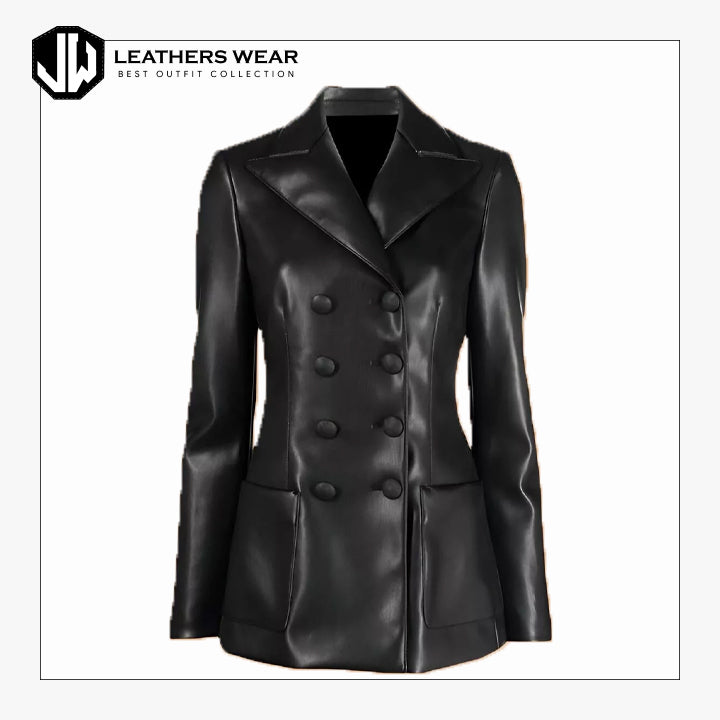 Genuine Sheepskin Leather Blazer
