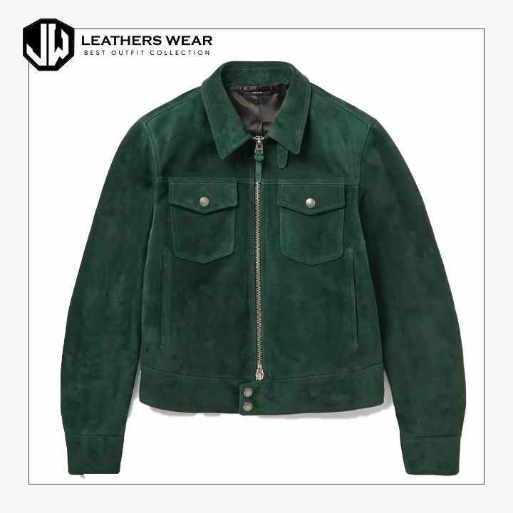 Green Suede Leather Jacket