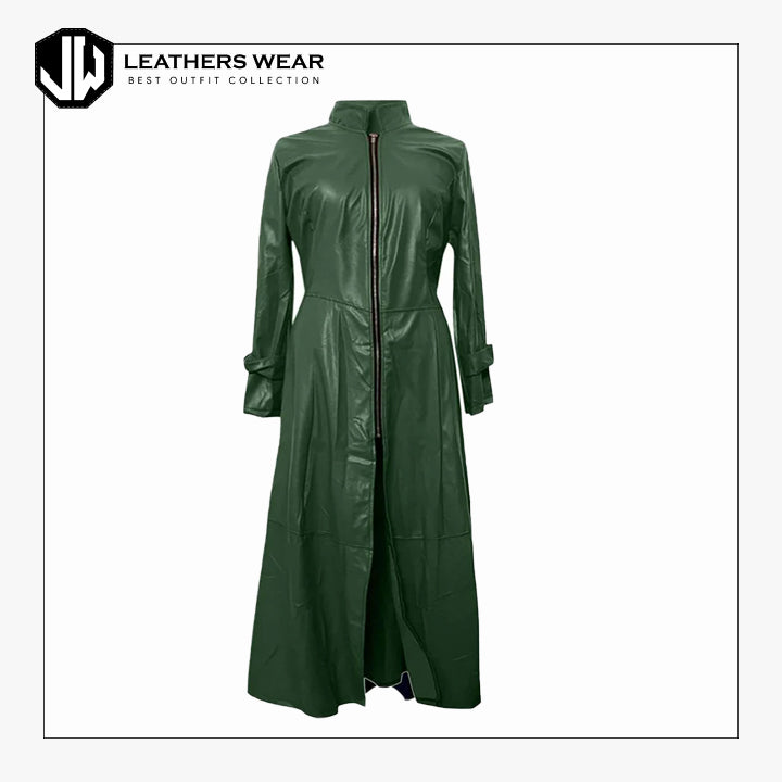 Green Trench Coat Leathers Wear