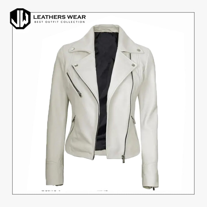 Handmade Girl's Fashion Leather Jacket