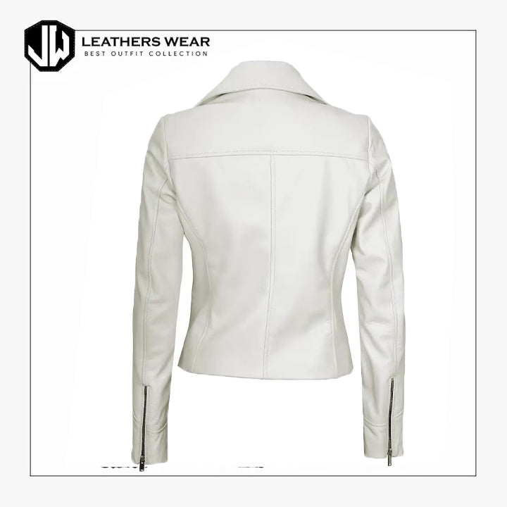 Handmade Girl's Fashion Leather Jacket