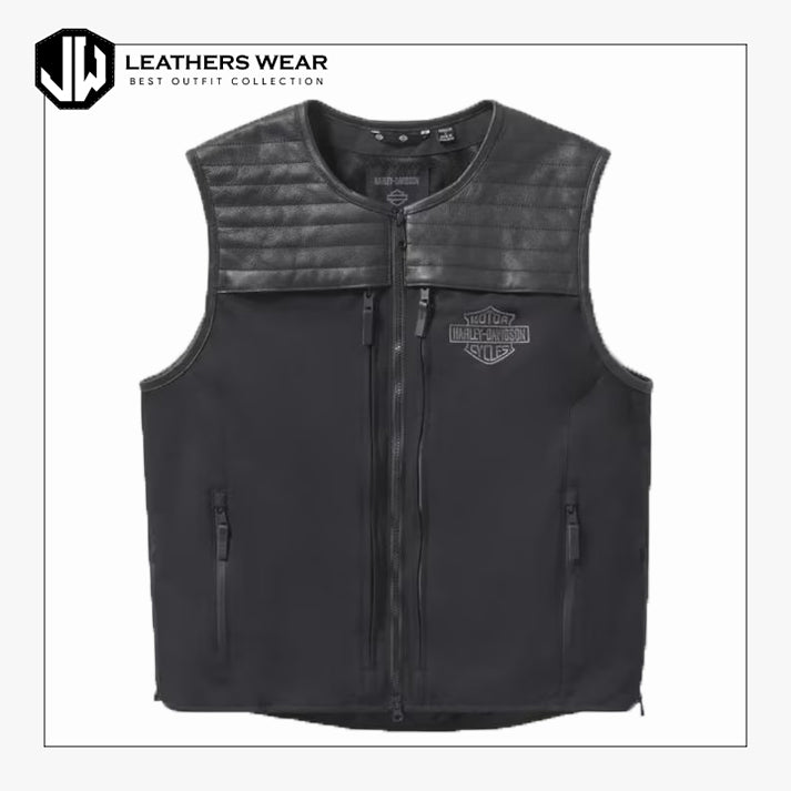 Harley-Davidson Mens Black Biker Vest