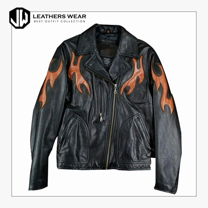 Harley Davidson Biker Leather Jacket Black Womens