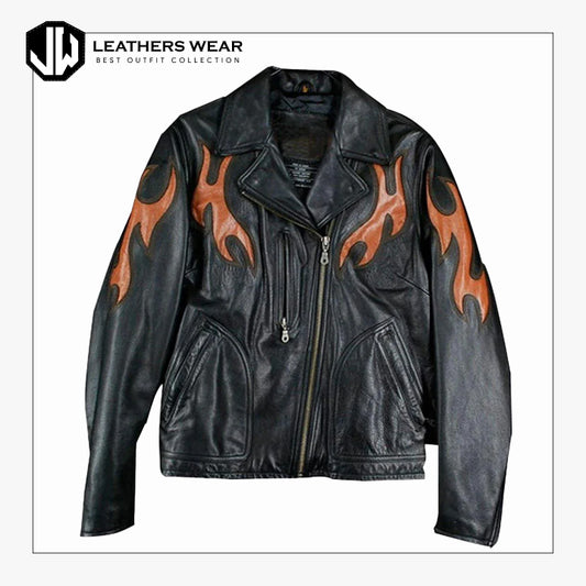 Harley Davidson Biker Leather Jacket Black Womens