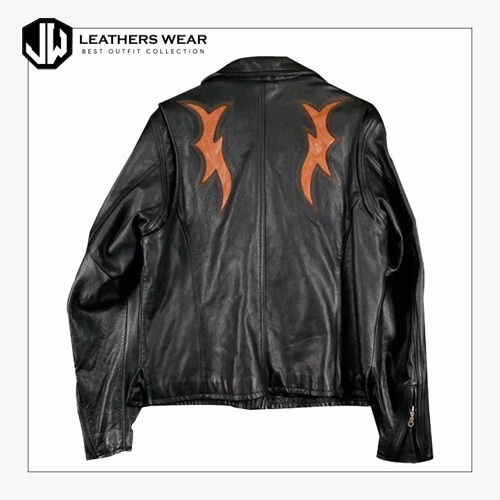 Harley Davidson Biker Leather Jacket Black Womens