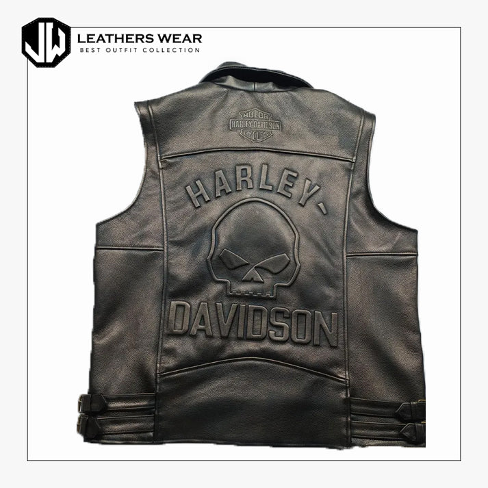Harley Davidson Genuine Embossed Leather Vest