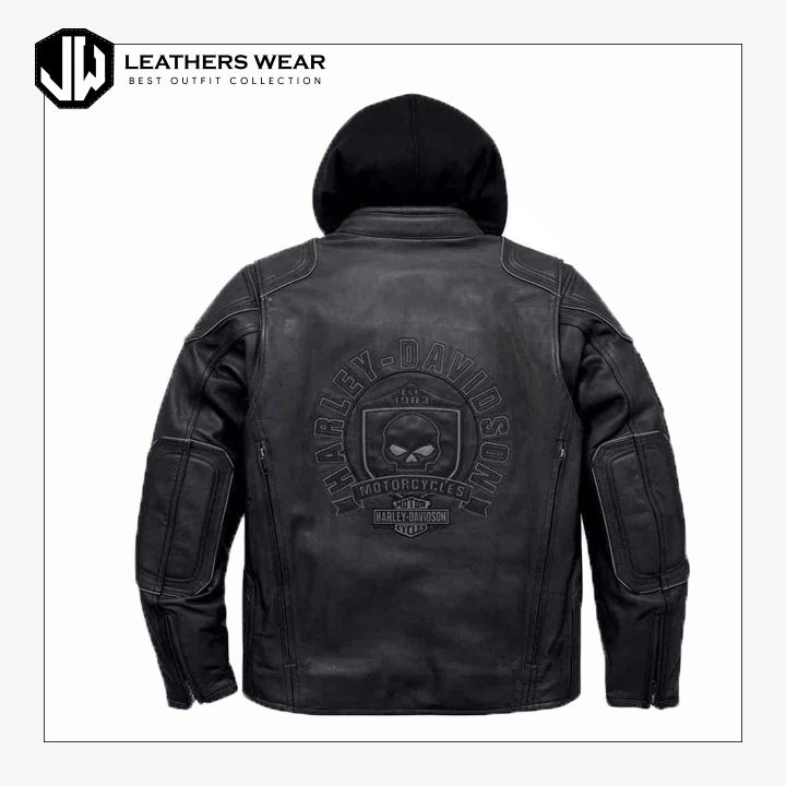 Harley Davidson Mens Aurora Willie G Skull Jacket Leathers Wear
