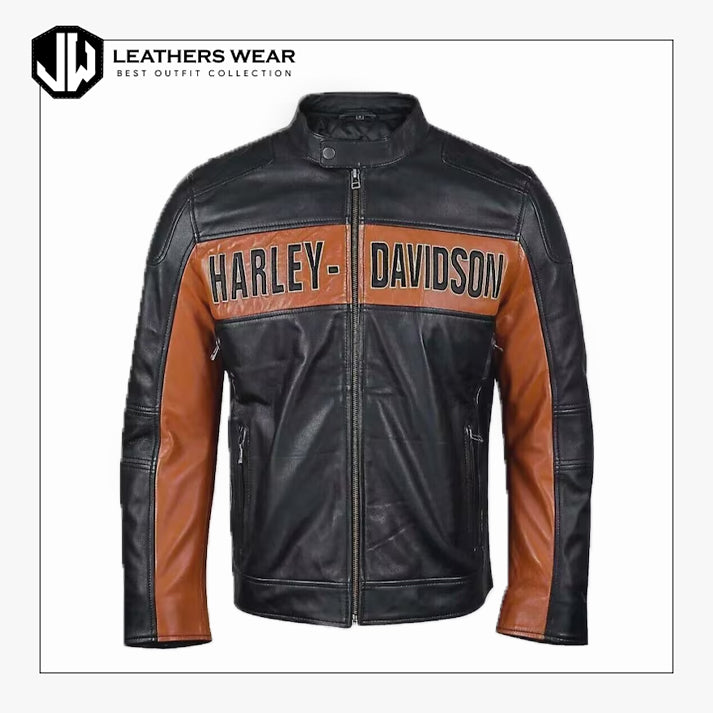Harley Davidson Mens Biker Leather Jacket