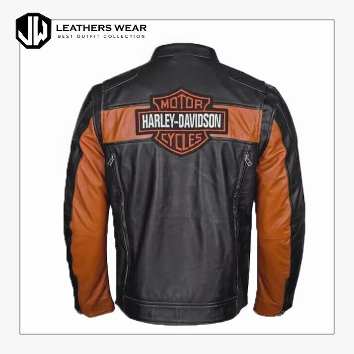 Harley Davidson Mens Biker Leather Jacket