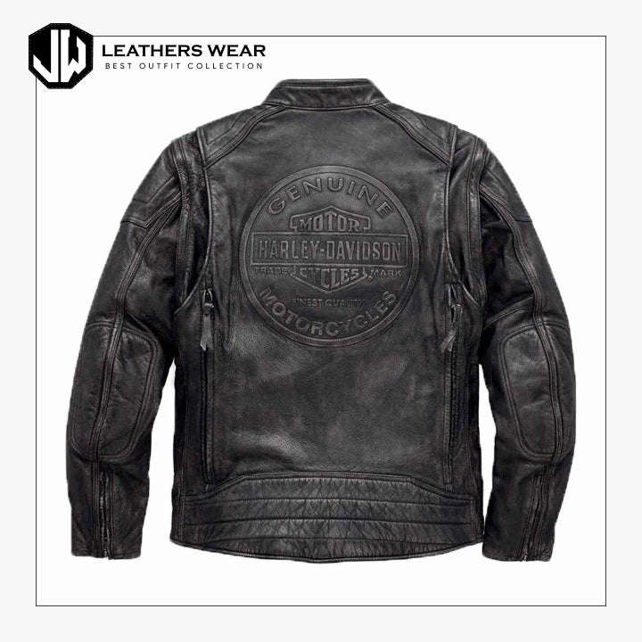 Harley Davidson Mens Dauntless Convertible Leather Jacket Leathers Wear